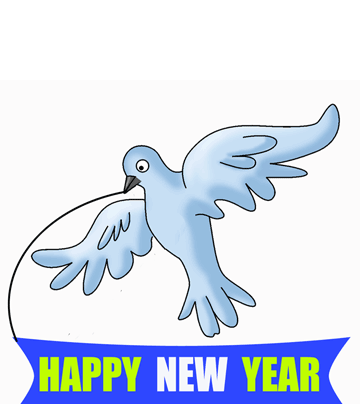 New Year Eagle Coloring Pages