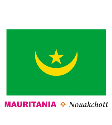 Mauritania Flag Coloring Pages