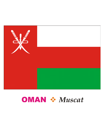 Oman Flag Coloring Pages
