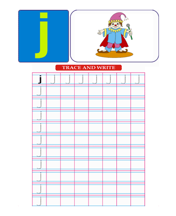 Small Letter J Sheet