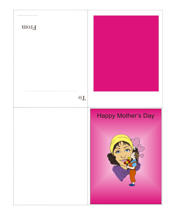 Colored Mothers Day Card Without Quotes Coloring Pages