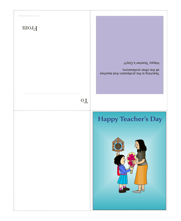 quotes on teachers. Colored Teachers Day Card With