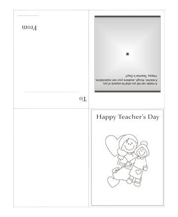 cards for teachers day. Color The Teachers Day Card