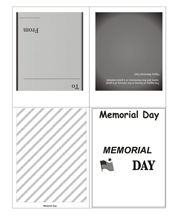 Color The Memorial Day Card With Quotes Coloring Pages